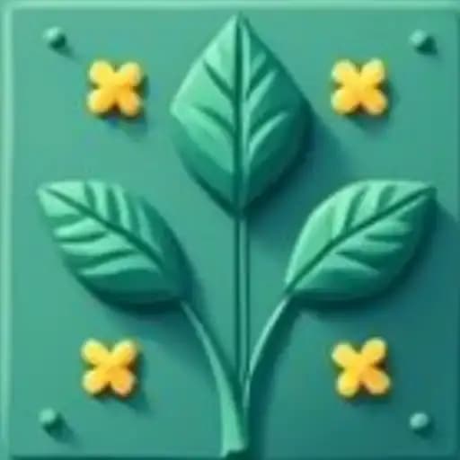 Flores e Folhas 3D — 3