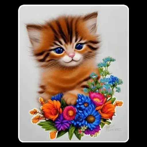 Floral Kittens — 2