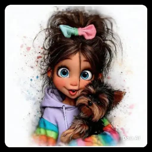 Menina e Cachorrinho Fofo — 3