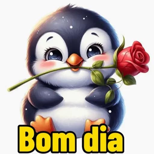 Pinguins Fofos Bom Dia — 4