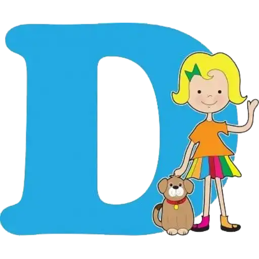 Meninas e Letras Coloridas — 2