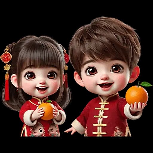 Casal de Crianças Chinesas — 3