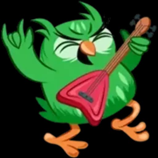 Pájaro Verde Divertido — 2