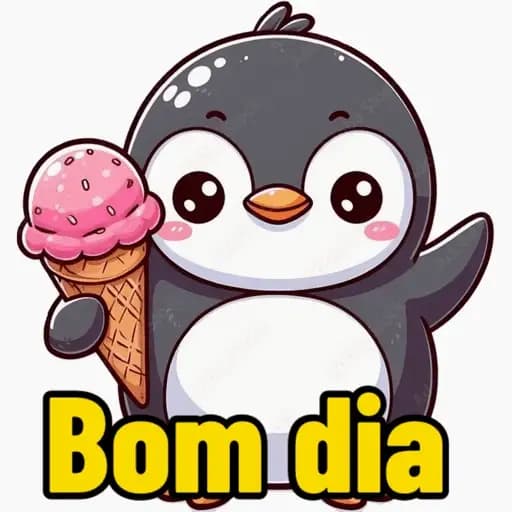 Pinguins Fofos Bom Dia — 2
