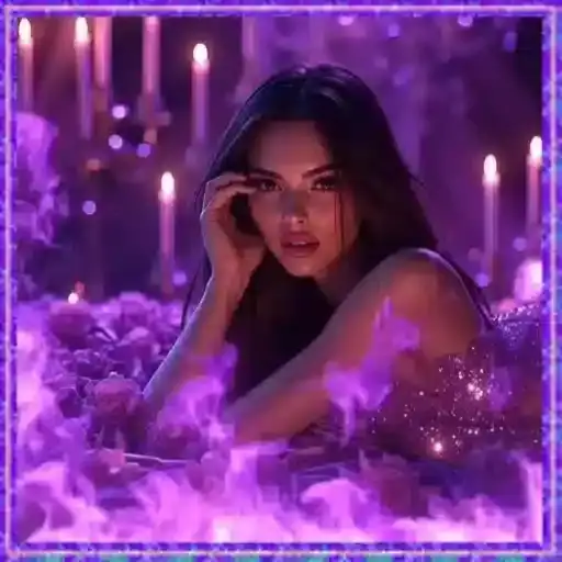 Rostro de Mujer Púrpura — 1