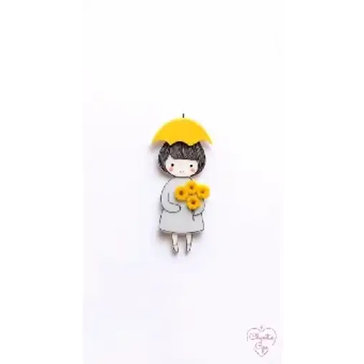 Menina com Guarda-Chuva — 1