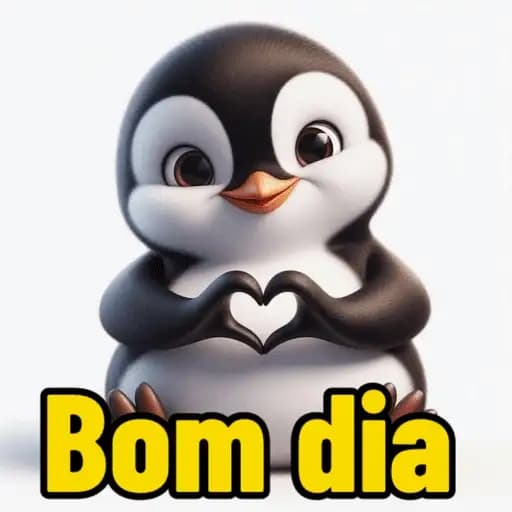 Pinguins Fofos Bom Dia — 3