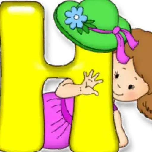 Meninas e Letras Coloridas — 1