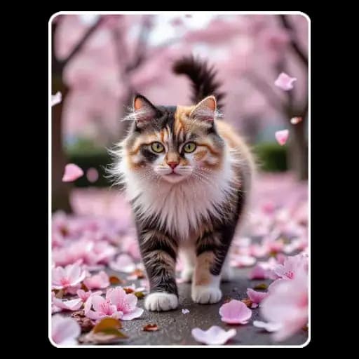 Gatos en Sakura — 2