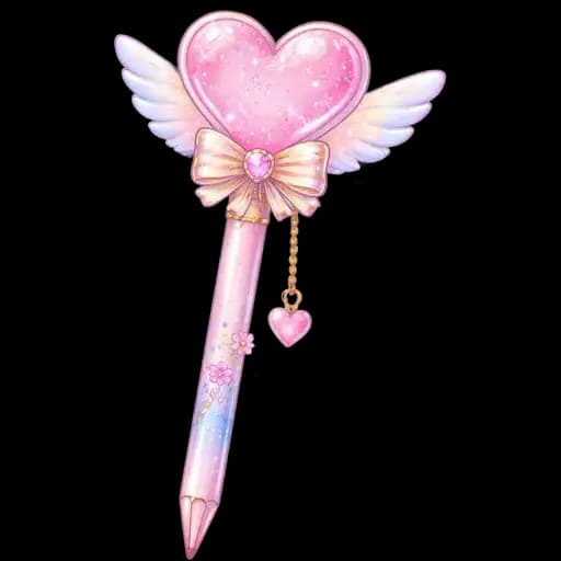 Corações Rosas Kawaii — 4