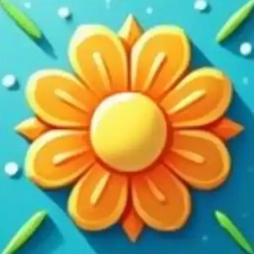 Flores e Folhas 3D — 2