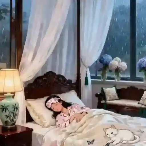 Girl Relaxing at Home — 1