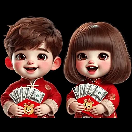Casal de Crianças Chinesas — 2