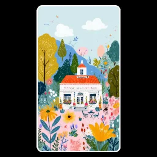 Casas y Jardines Coloridos — 1