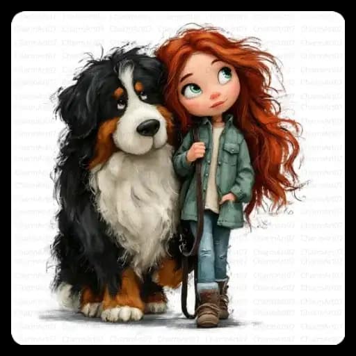 Cute Girls and Dogs — 3